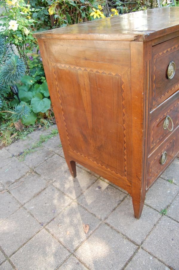 Commode Secrétaire D époque Louis XVI En Noyer Du 18e Siécle-photo-1