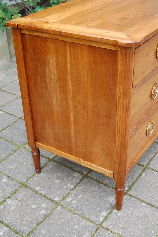 Louis XVI Period Commode In Walnut From The 18th Century-photo-3