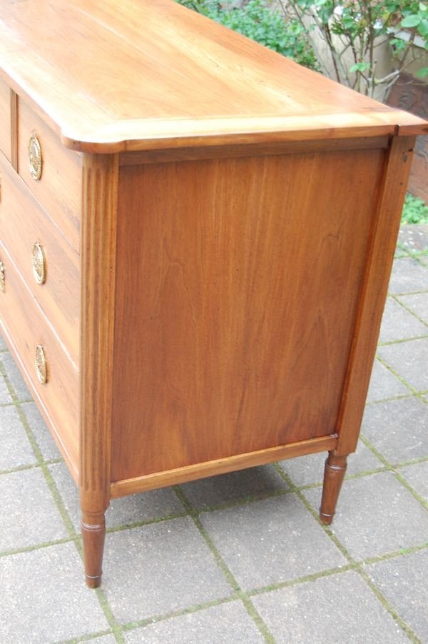 Louis XVI Period Commode In Walnut From The 18th Century-photo-2