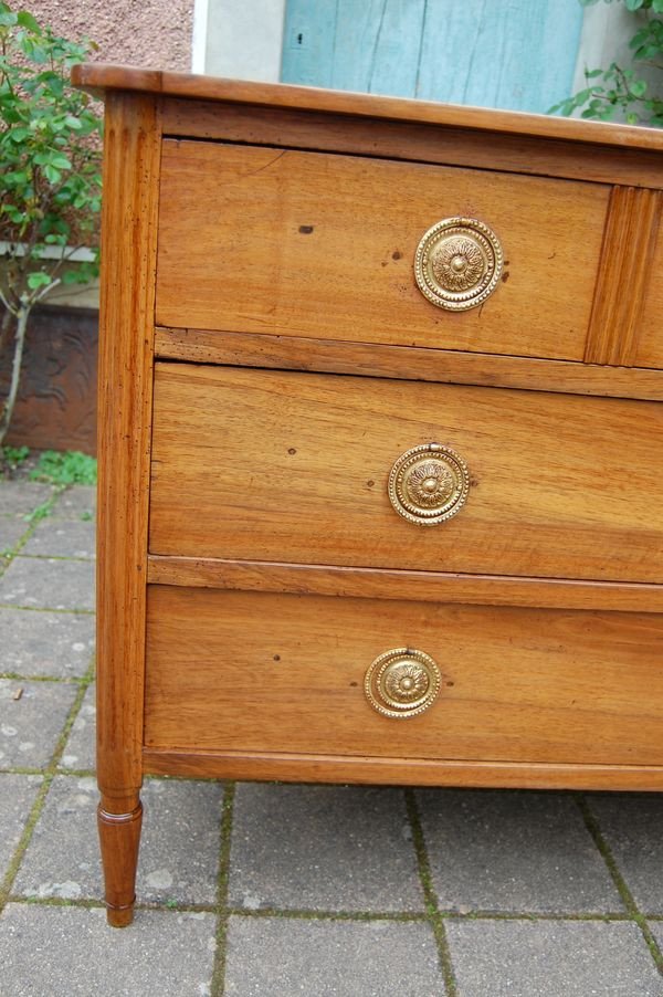 Louis XVI Period Commode In Walnut From The 18th Century-photo-4