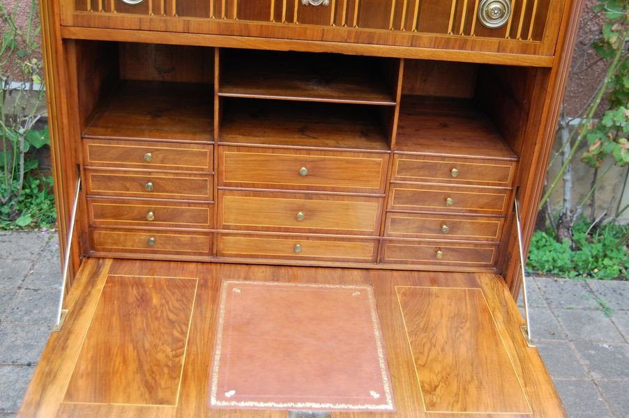 Louis XVI Period Walnut Secretary From The 18th Century-photo-1