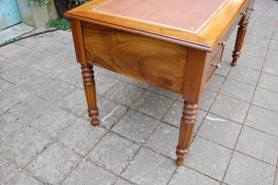 Louis Philippe Period Walnut Desk From The 19th Century-photo-1