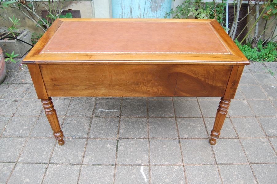 Louis Philippe Period Walnut Desk From The 19th Century-photo-4