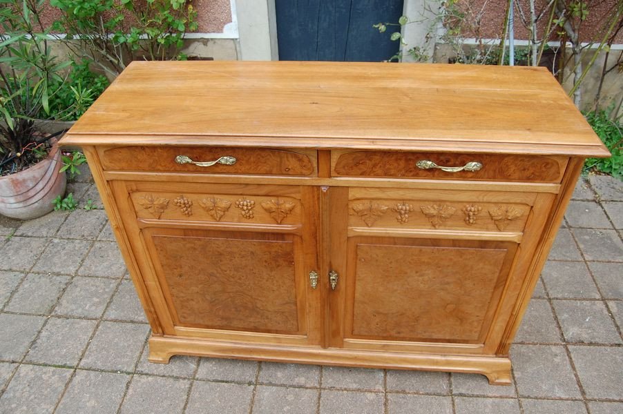 Art Nouveau Walnut Sideboard From The 1900s-photo-2