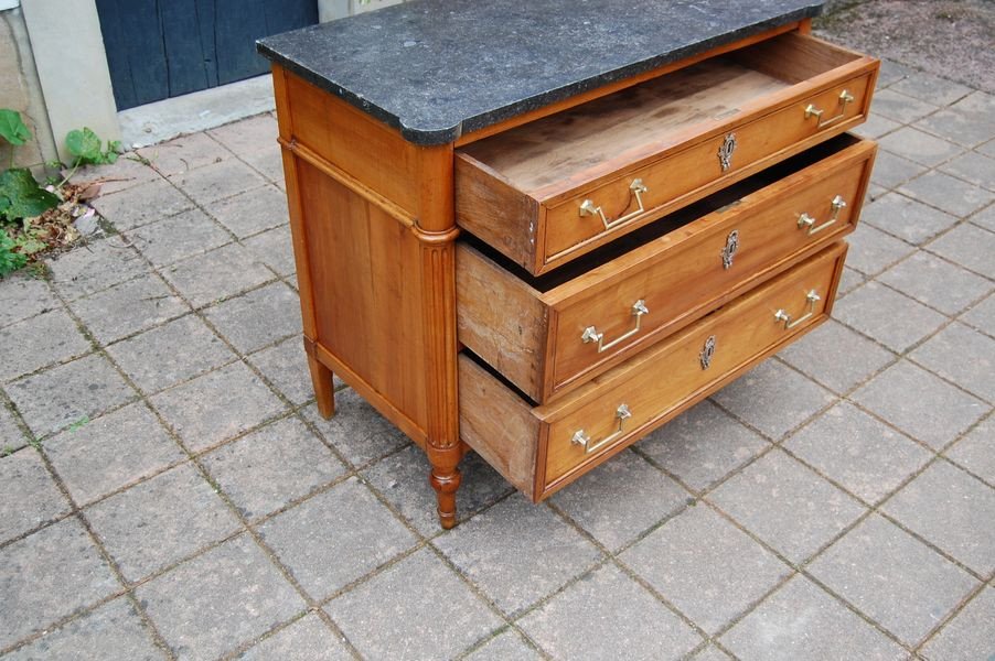 Small Louis XVI Period Chest Of Drawers In Cherry Wood From The 18th Century-photo-5