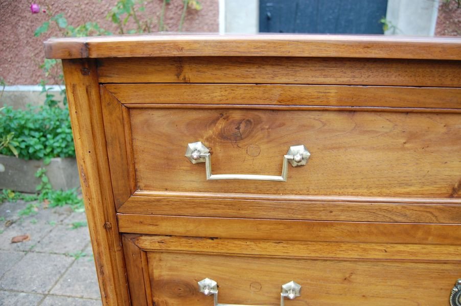 Louis XVI Period Chest Of Drawers In Walnut From The 18th Century-photo-5