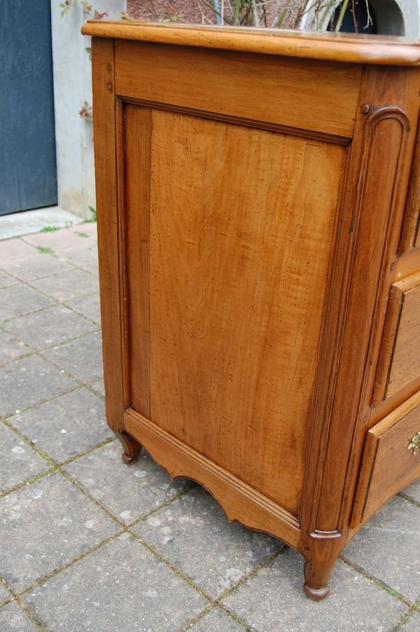 18th Century Louis XV Louis XVI Transition Chest Of Drawers In Walnut-photo-2