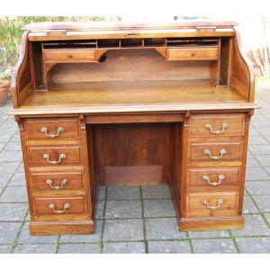 1900s Walnut Curtain Desk