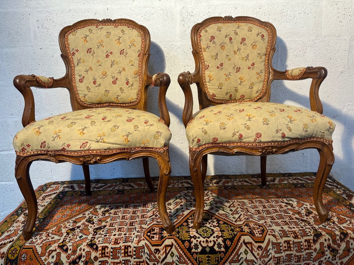 Pair Of Louis XV Armchairs