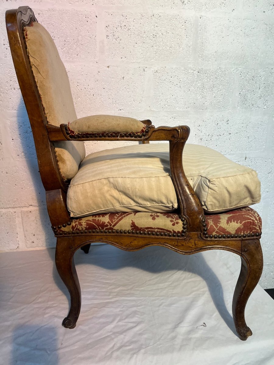 Pair Of Large Louis XV Armchairs-photo-2