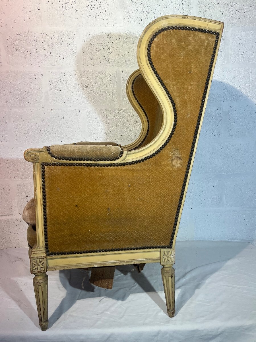 Louis XVI Style Bergère With Ears-photo-4