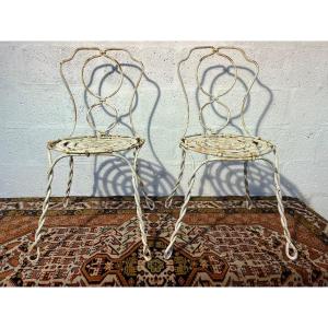 Pair Of Wrought Iron Chairs