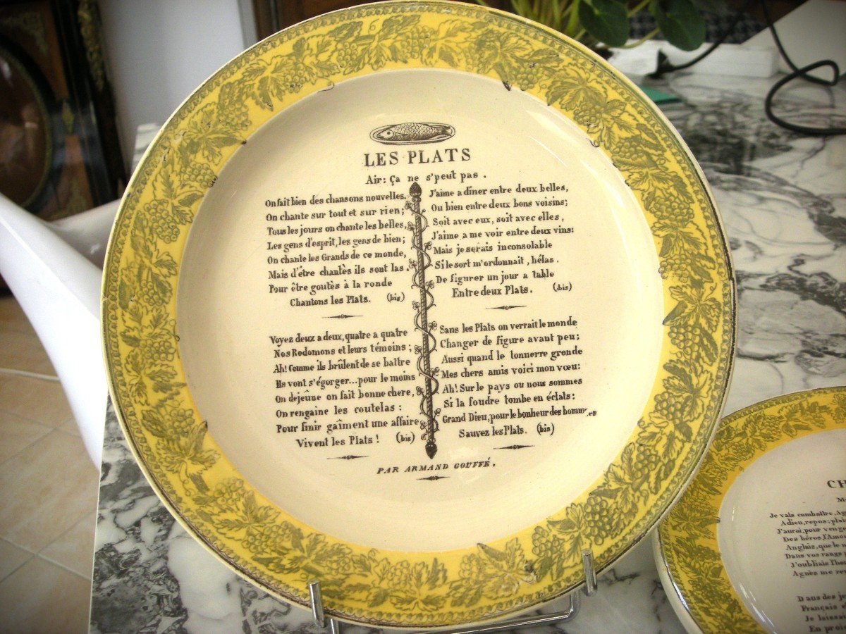 3 Fine Earthenware Plates Signed Fouque And Arnoux Manufacture De Toulouse-photo-7