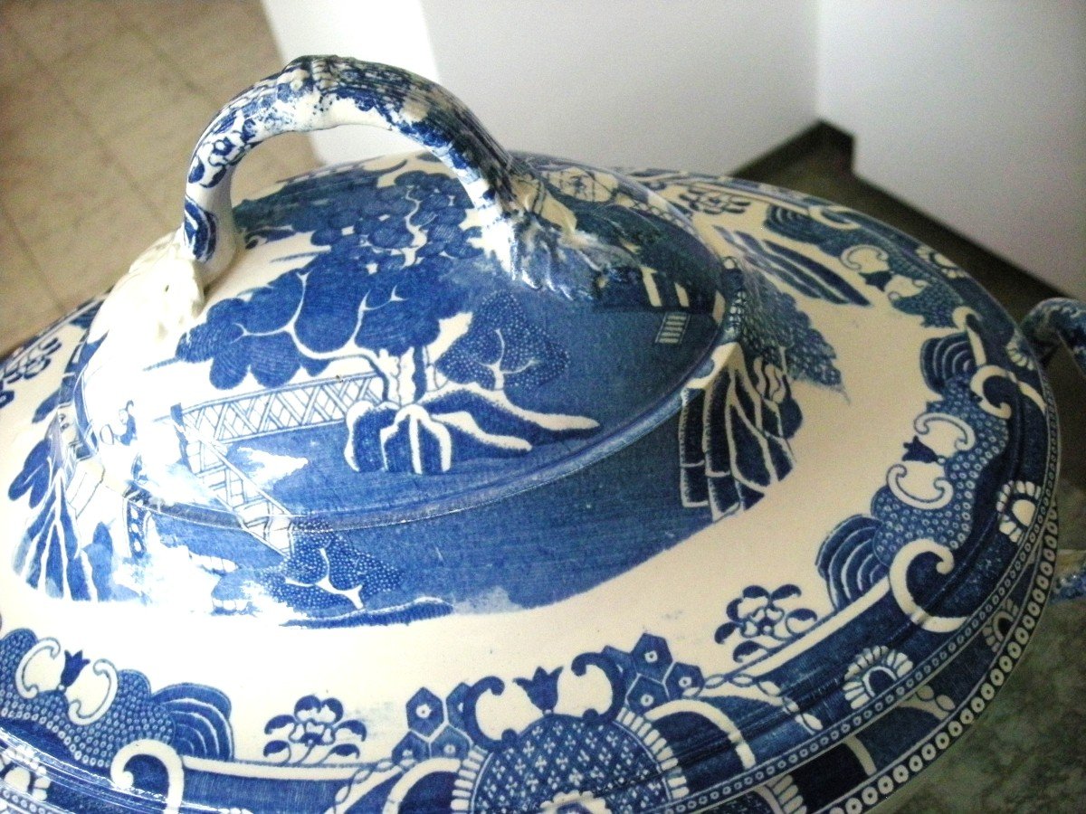 Tureen "chinese Blue White" 1806 Manufacture De Creil-photo-5