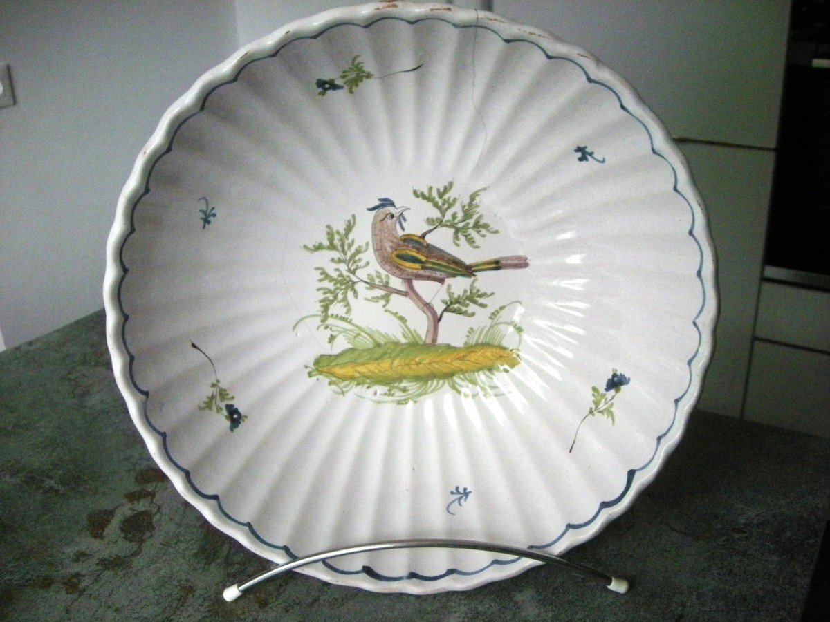 19th Century Earthenware Salad Bowl From The Italian Manufacture-photo-2