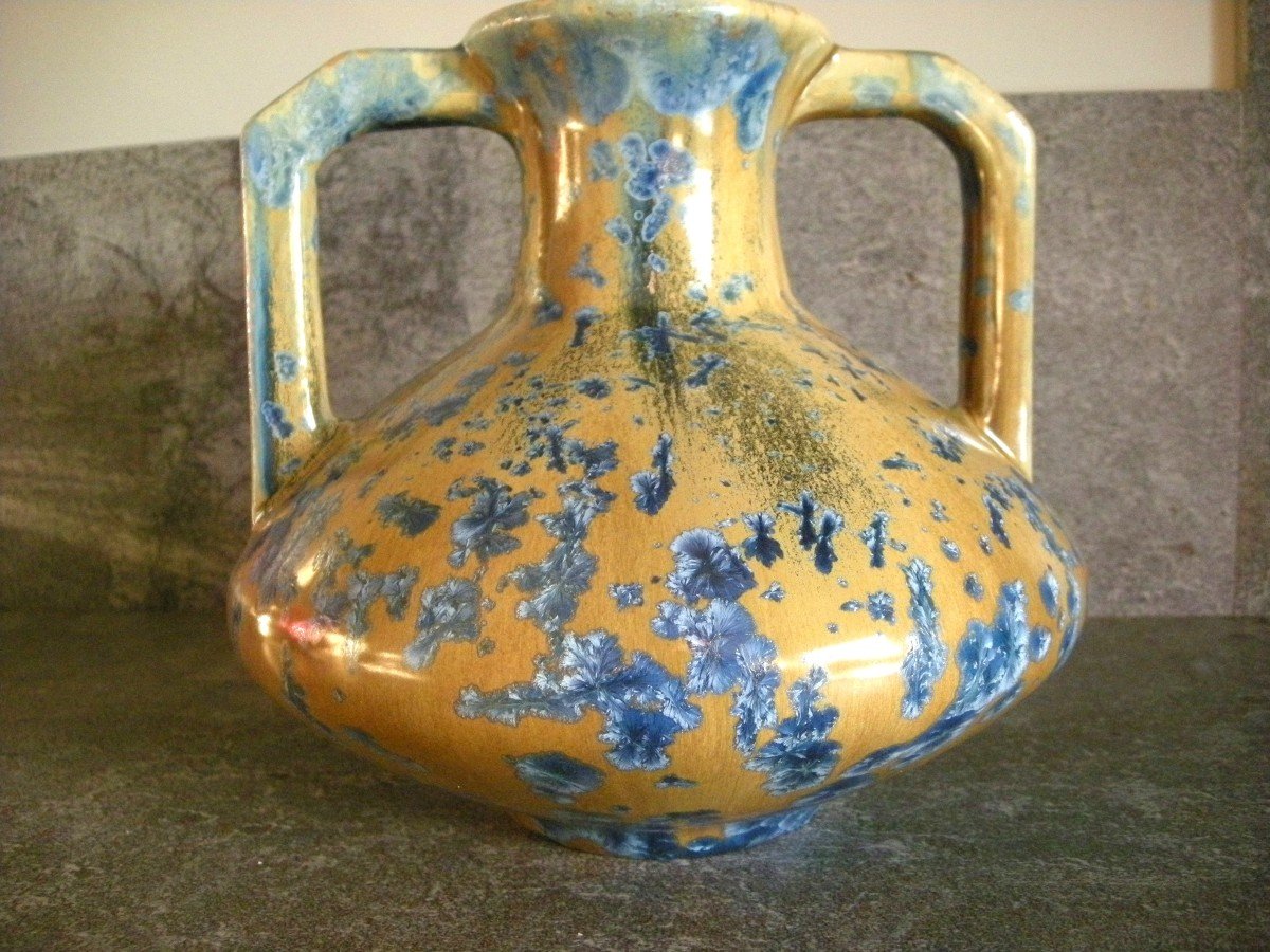 Early 20th Century Gres Vase From Pierrefonds (oise)-photo-3