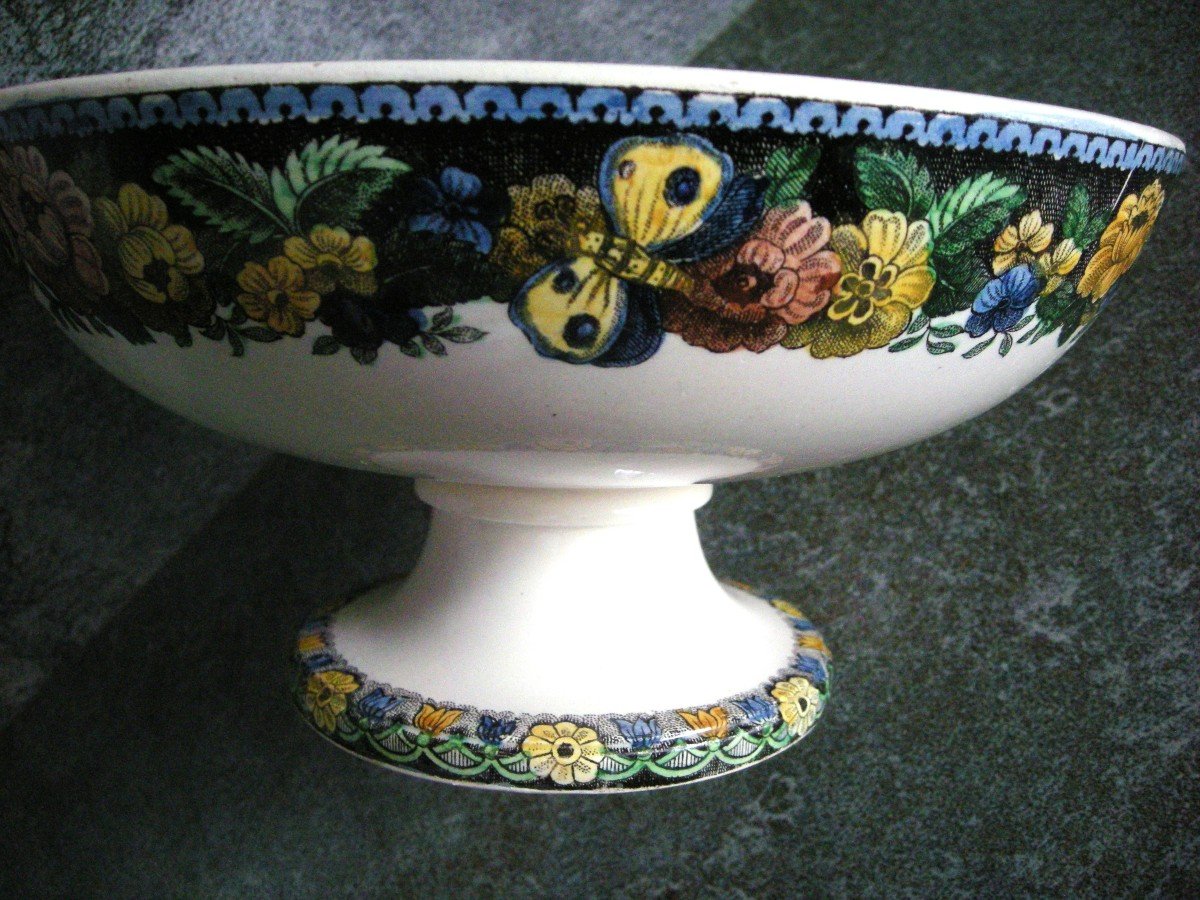 Polychrome Standing Cup Decor “the Tribulations” By Montereau-photo-3