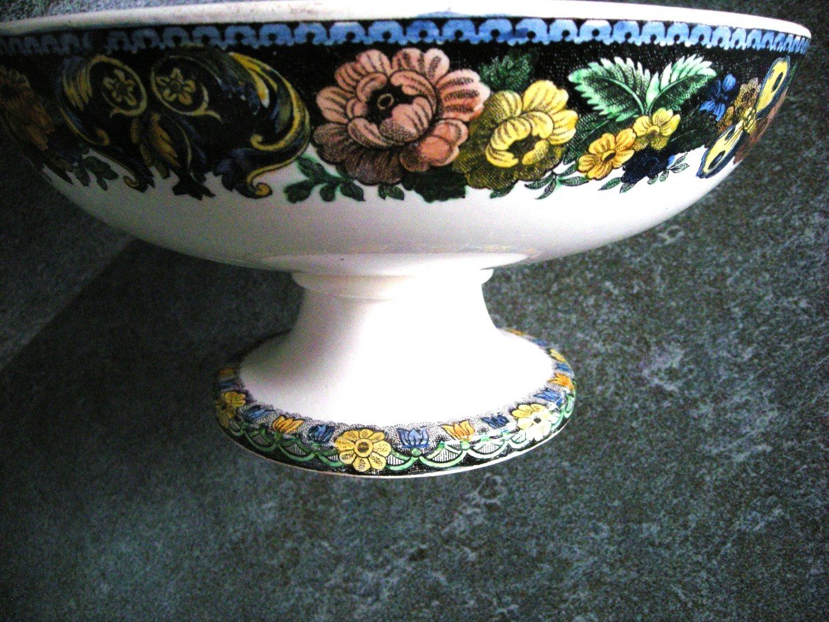 Polychrome Standing Cup Decor “the Tribulations” By Montereau-photo-4