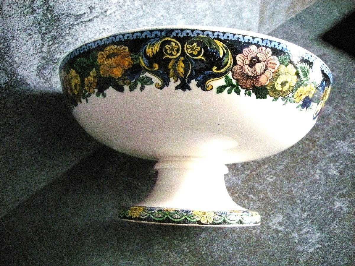 Polychrome Standing Cup Decor “the Tribulations” By Montereau-photo-5