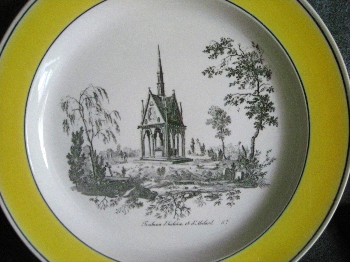 6 Fine Earthenware Plates 1808 Creil “monuments” Decor-photo-4