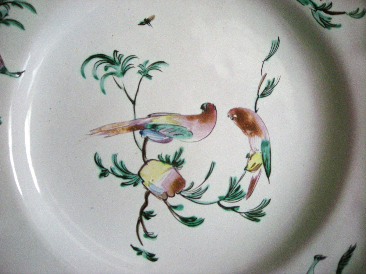 18th Century Earthenware Plate Moustiers Fabrique Ferrat-photo-3