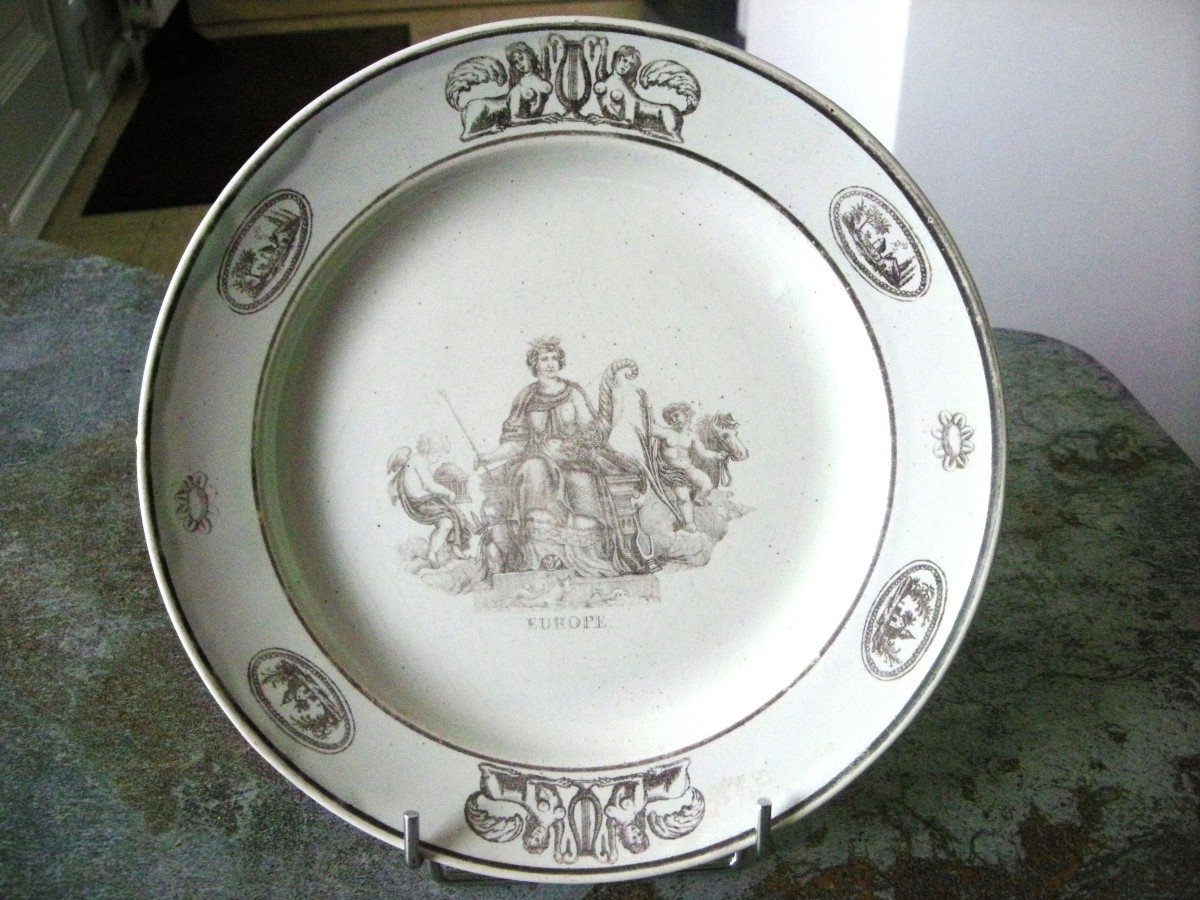 Plate Circa 1800 Bellevue Les Toul Manufacture