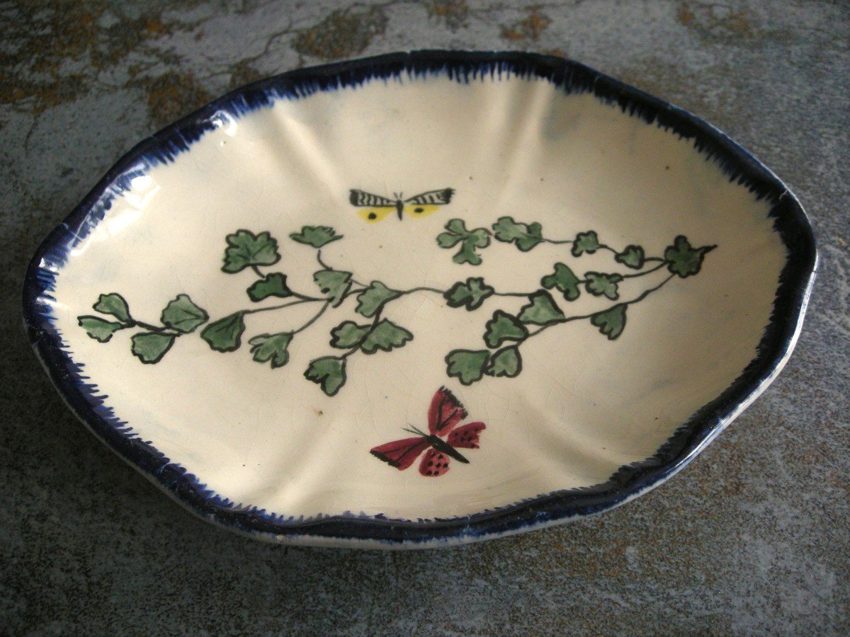 Earthenware Ravier 19th Rousseau De Bracquemont Service-photo-1