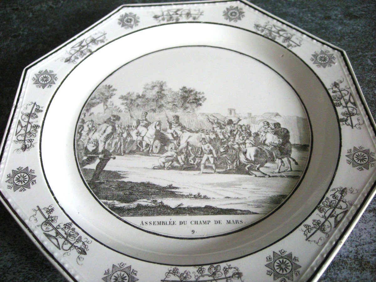 Assiette  Faïence  Fine  Vers  1808  Décor  Historié  Signée  Creil-photo-4