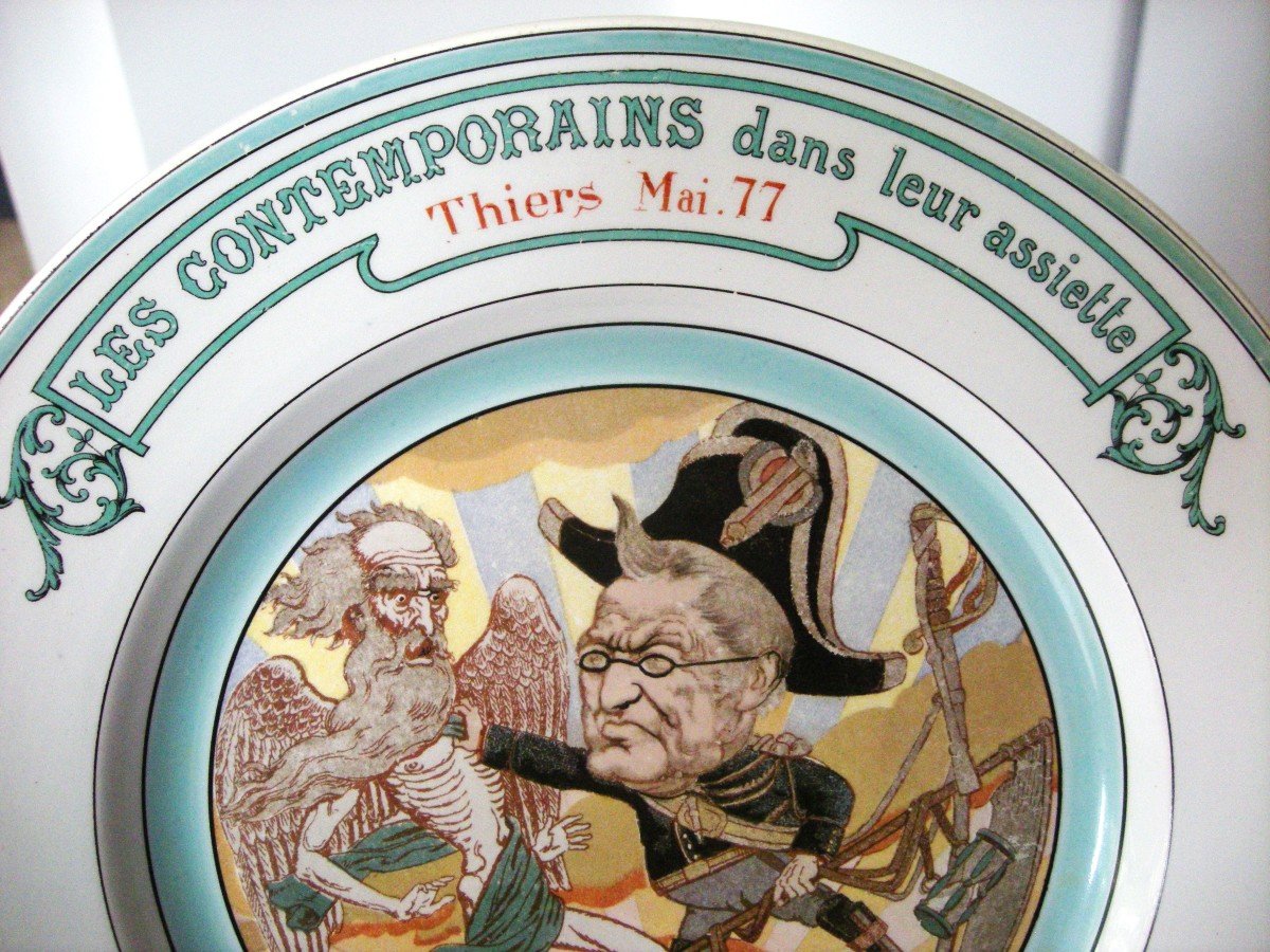 Plate "contemporaries On Their Plates" From Creil Montereau-photo-4