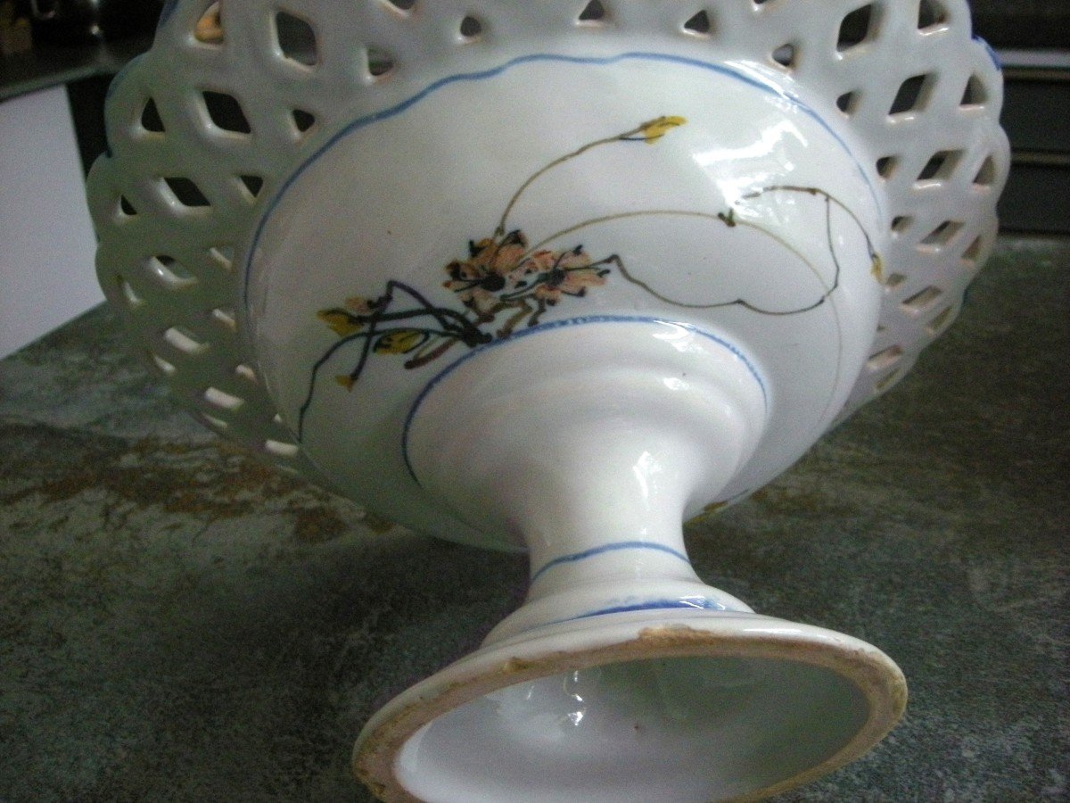 19th Century Ceramic Fruit Bowl From Bourg La Reine-photo-5