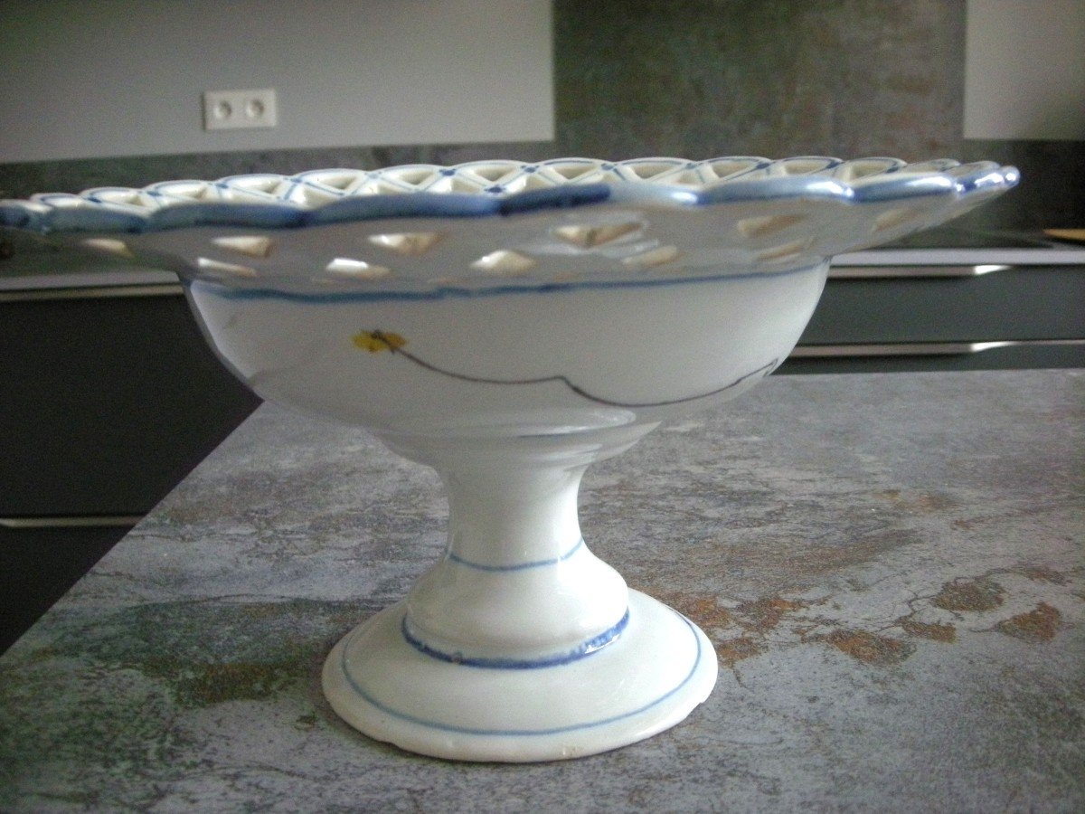 19th Century Ceramic Fruit Bowl From Bourg La Reine-photo-6