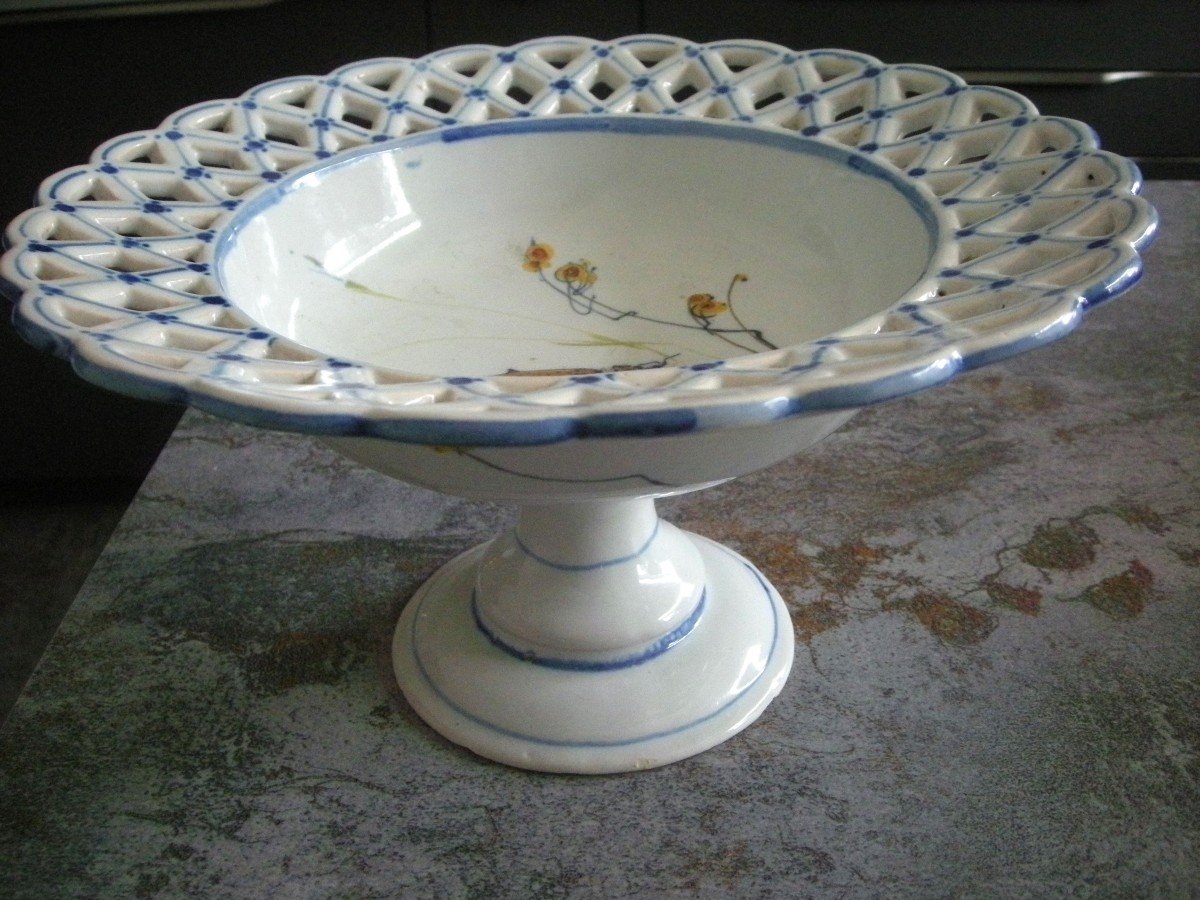 19th Century Ceramic Fruit Bowl From Bourg La Reine-photo-7