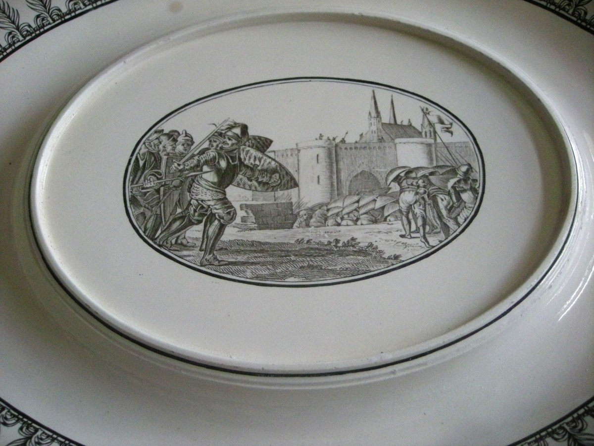 Plat  De  Présentation  De  Soupière  d' Apparat  Empire  De  Creil-photo-4