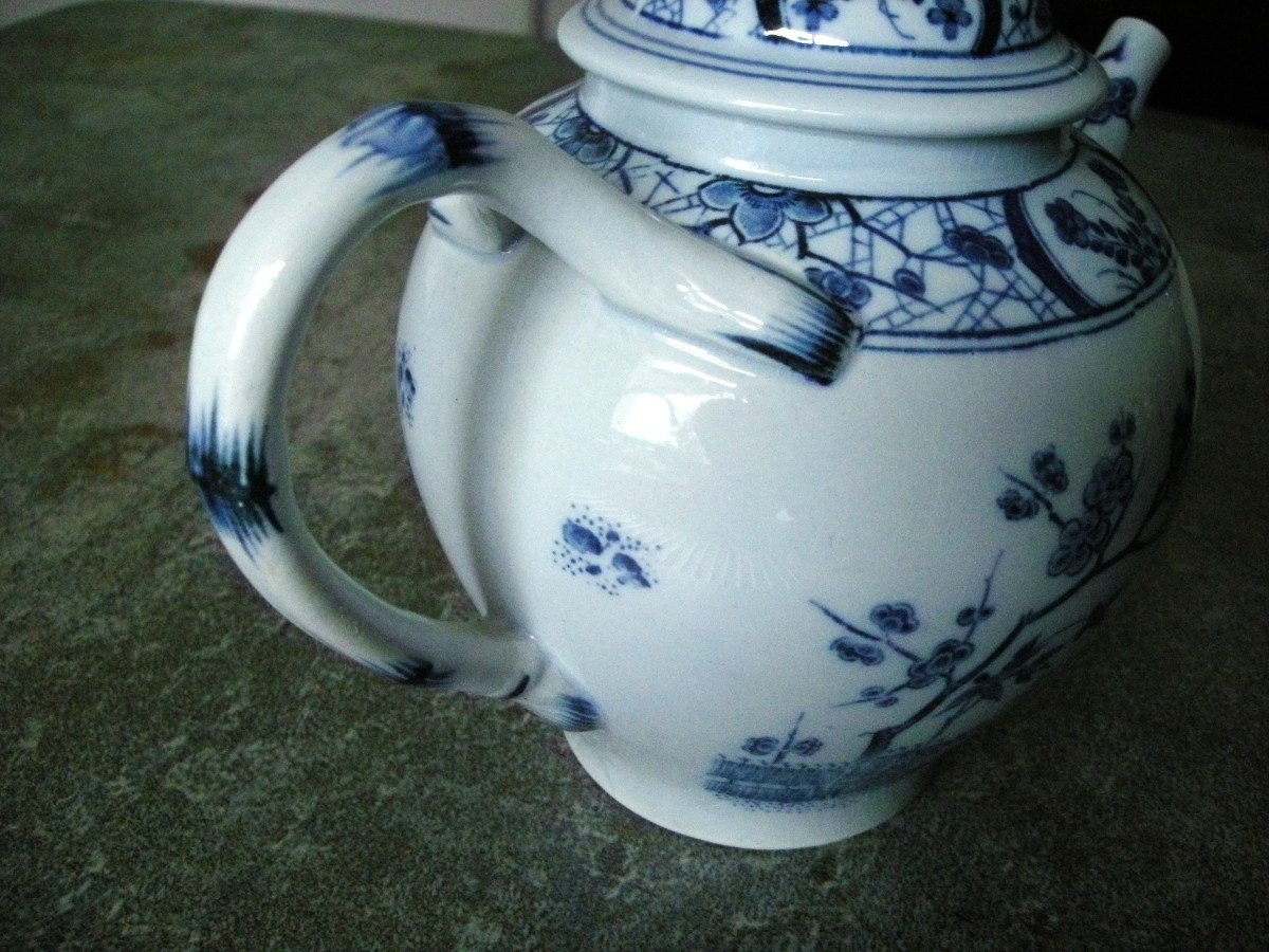 Earthenware Teapot Japanese Service From Creil And Montereau-photo-2