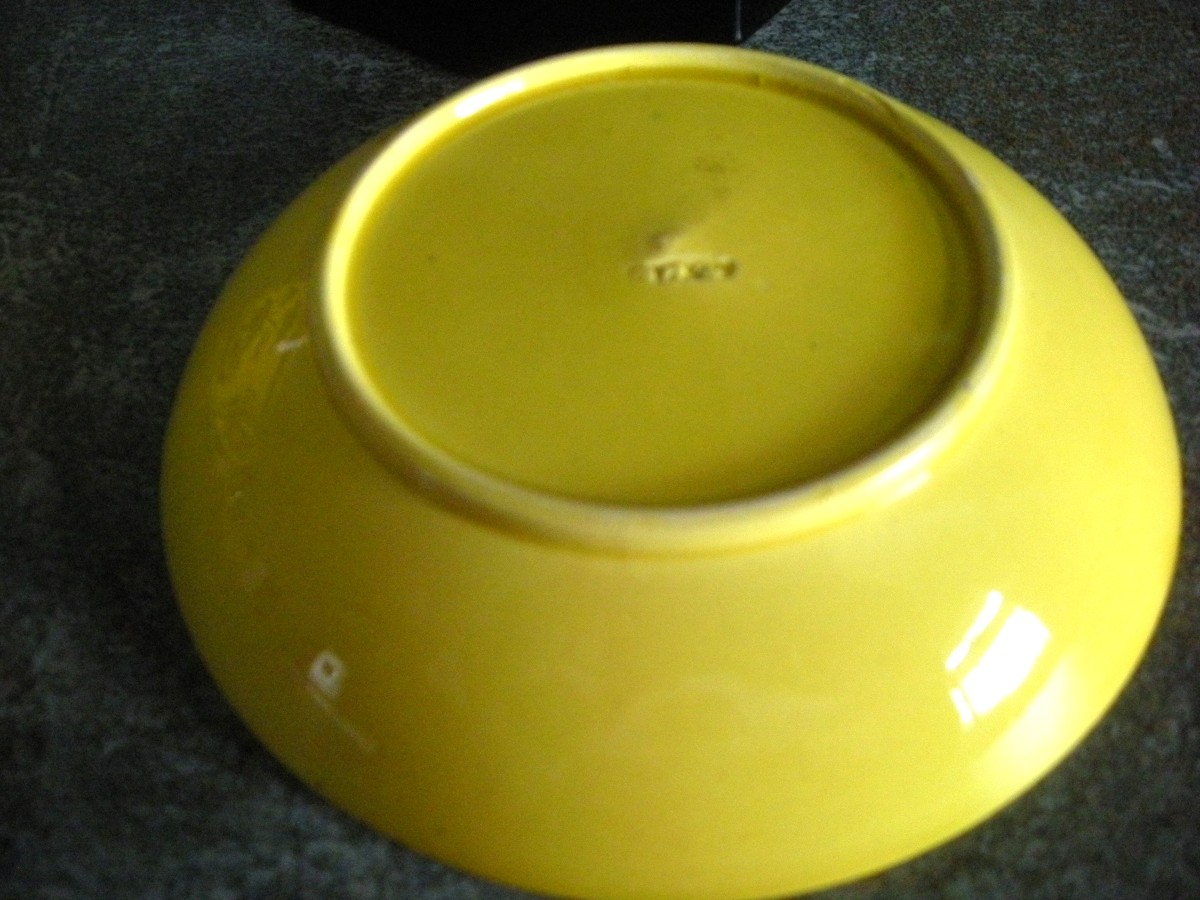 Tasse  Et  Soucoupe  En  Faïence  Fine  Jaune  De  Montereau-photo-4