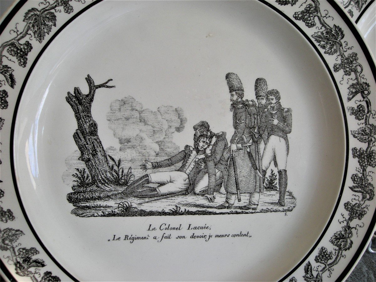 5  Assiettes  Sur  Batailles  Napoleoniennes  Signees  Choisy Le Roi-photo-4