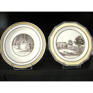 Two 19th Century Collectible Plates From Choisy Le Roi