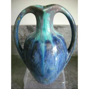 Vase  Grès  Art  Nouveau  Début  XXème  De  Pierrefonds