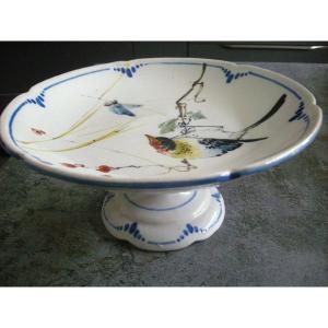 19th Century Ceramic Fruit Bowl From Bourg La Reine