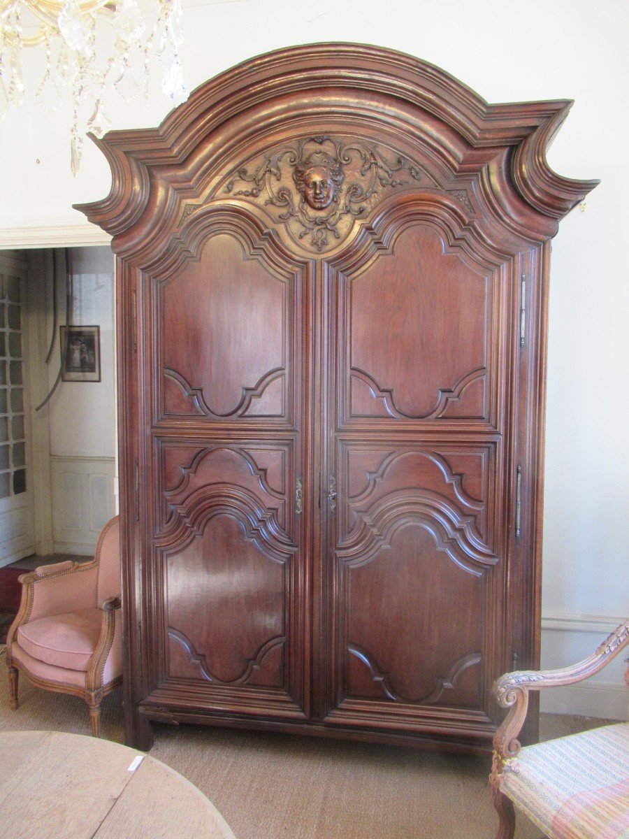 Exceptional Louis XIV Walnut Armoire In The Style Of Sambin