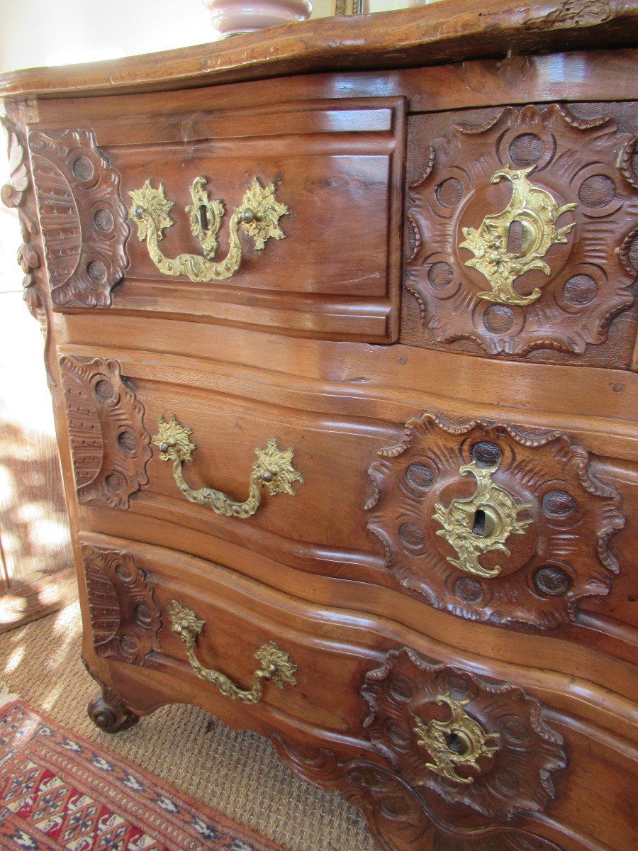 Commode En Noyer époque Louis XV-photo-2