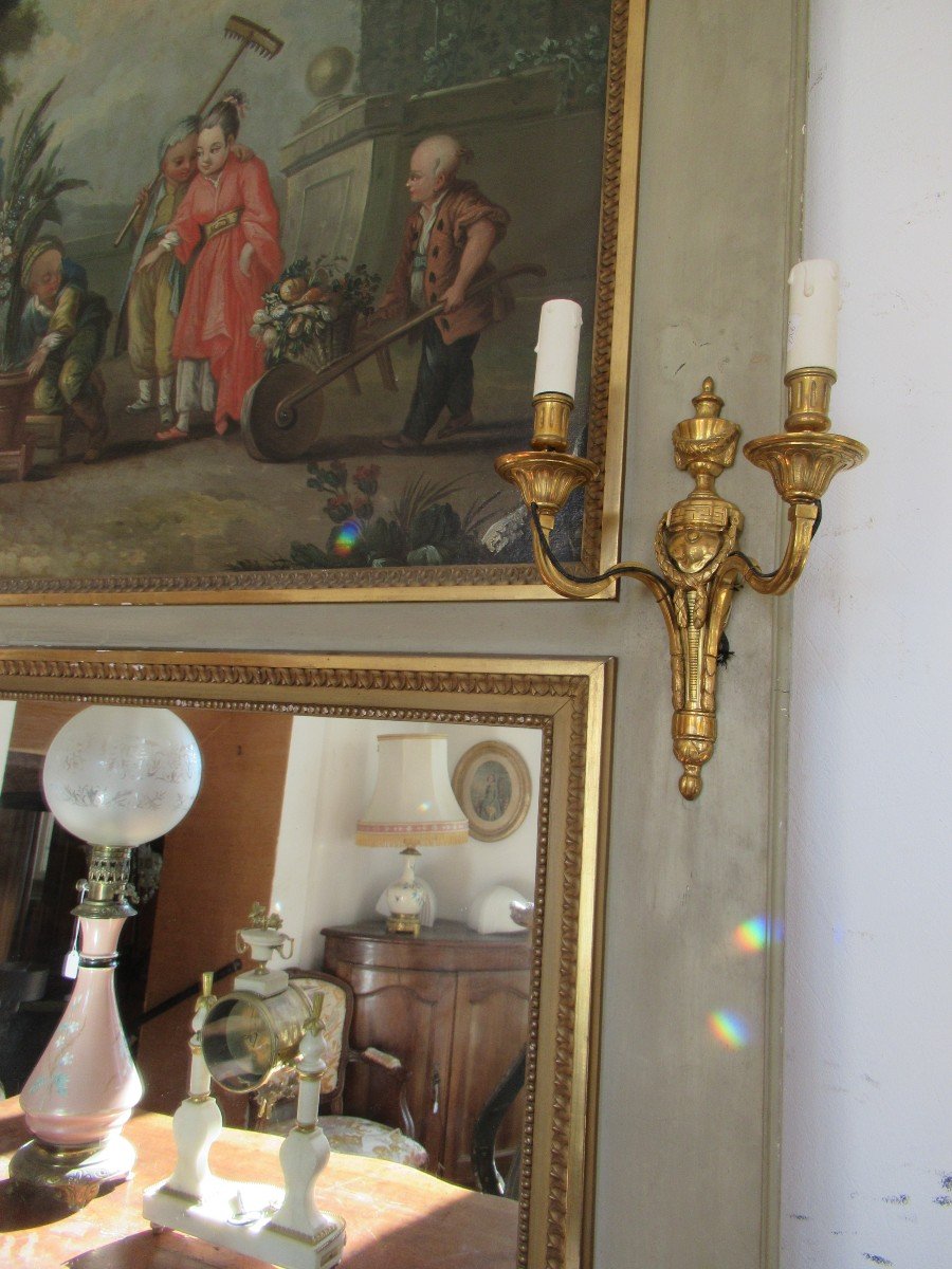 Large Trumeau With 18th Century Painting-photo-2