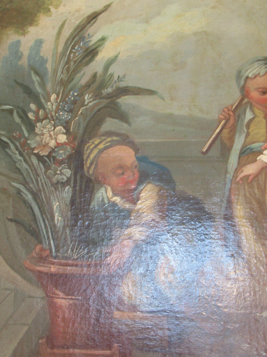 Large Trumeau With 18th Century Painting-photo-4