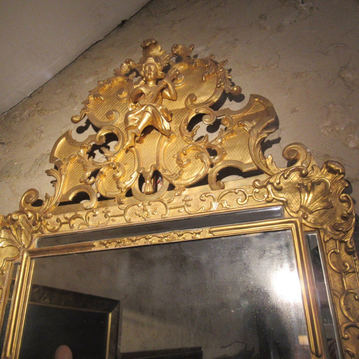 Large 18th Century Italian Mirror-photo-4