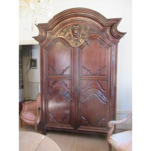 Exceptional Louis XIV Walnut Armoire In The Style Of Sambin