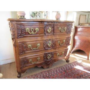 Commode En Noyer époque Louis XV