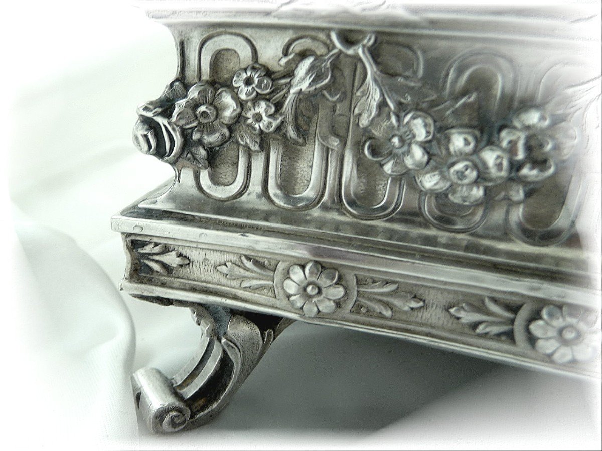 François Labat - Large Planter Centerpiece Sterling Silver Louis XVI Style-photo-3