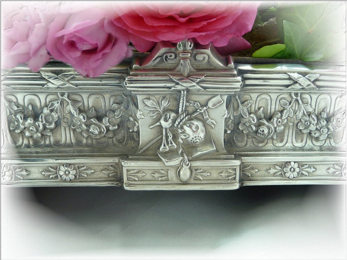 François Labat - Large Planter Centerpiece Sterling Silver Louis XVI Style-photo-4