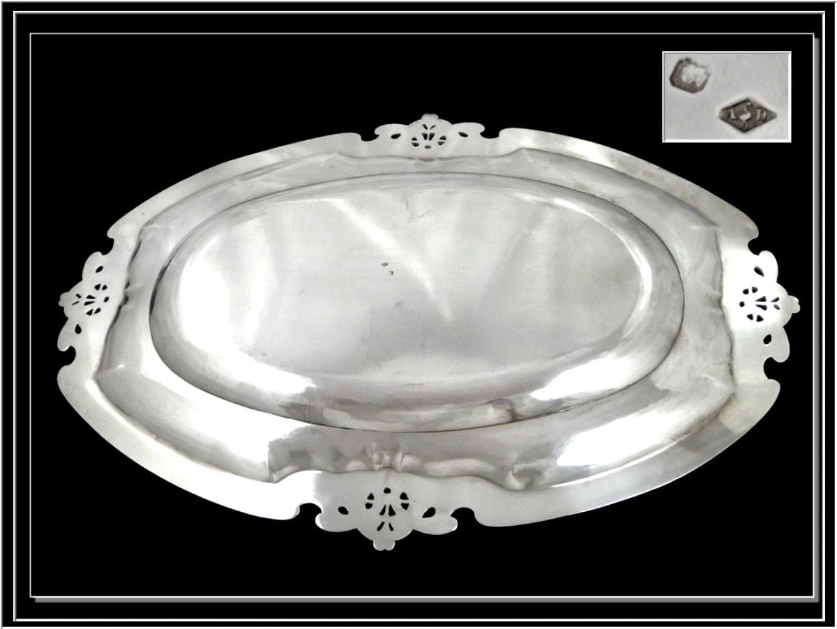 A.debain - Large Art Nouveau Serving Platter With Cloves-photo-4