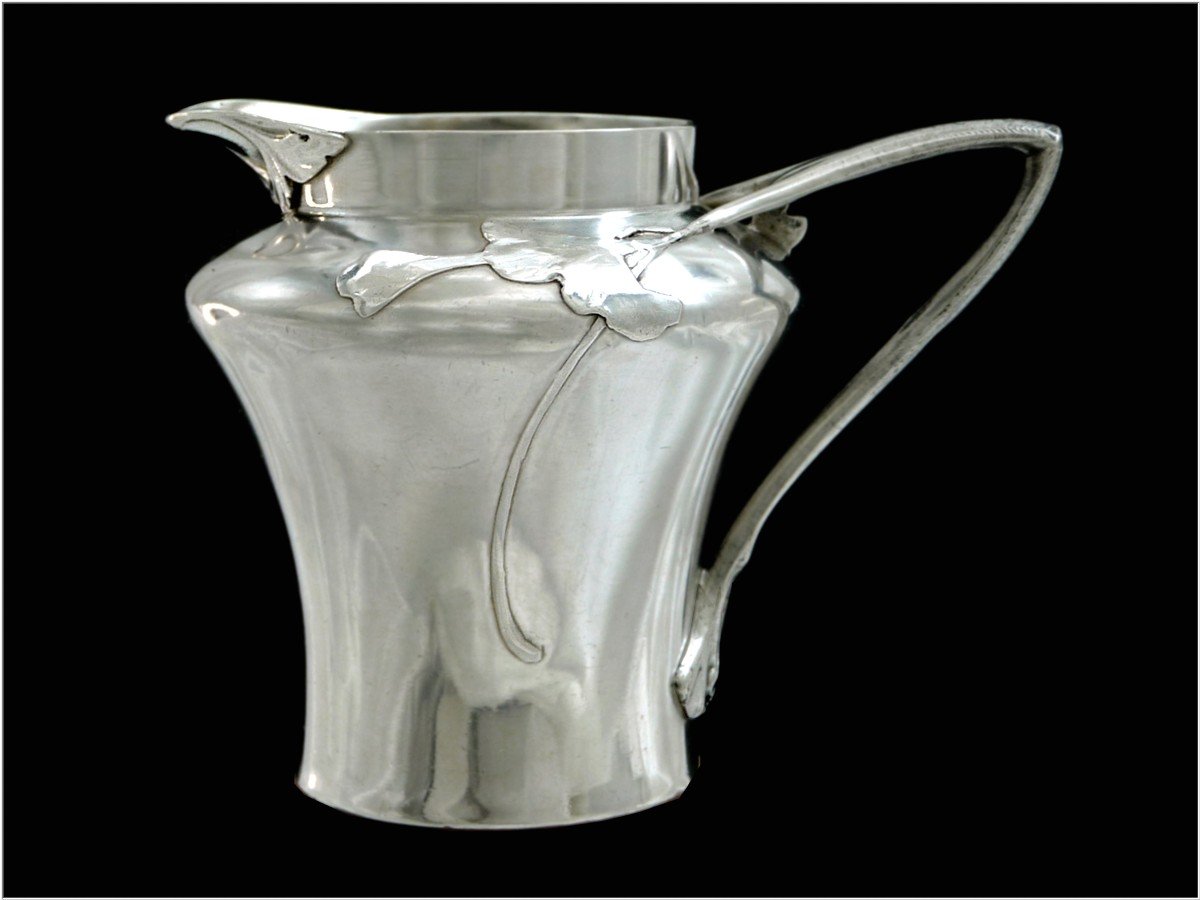 E. Lefebvre - Tea Coffee Service "head To Head" Solid Silver Art Nouveau Minerva 950-photo-1